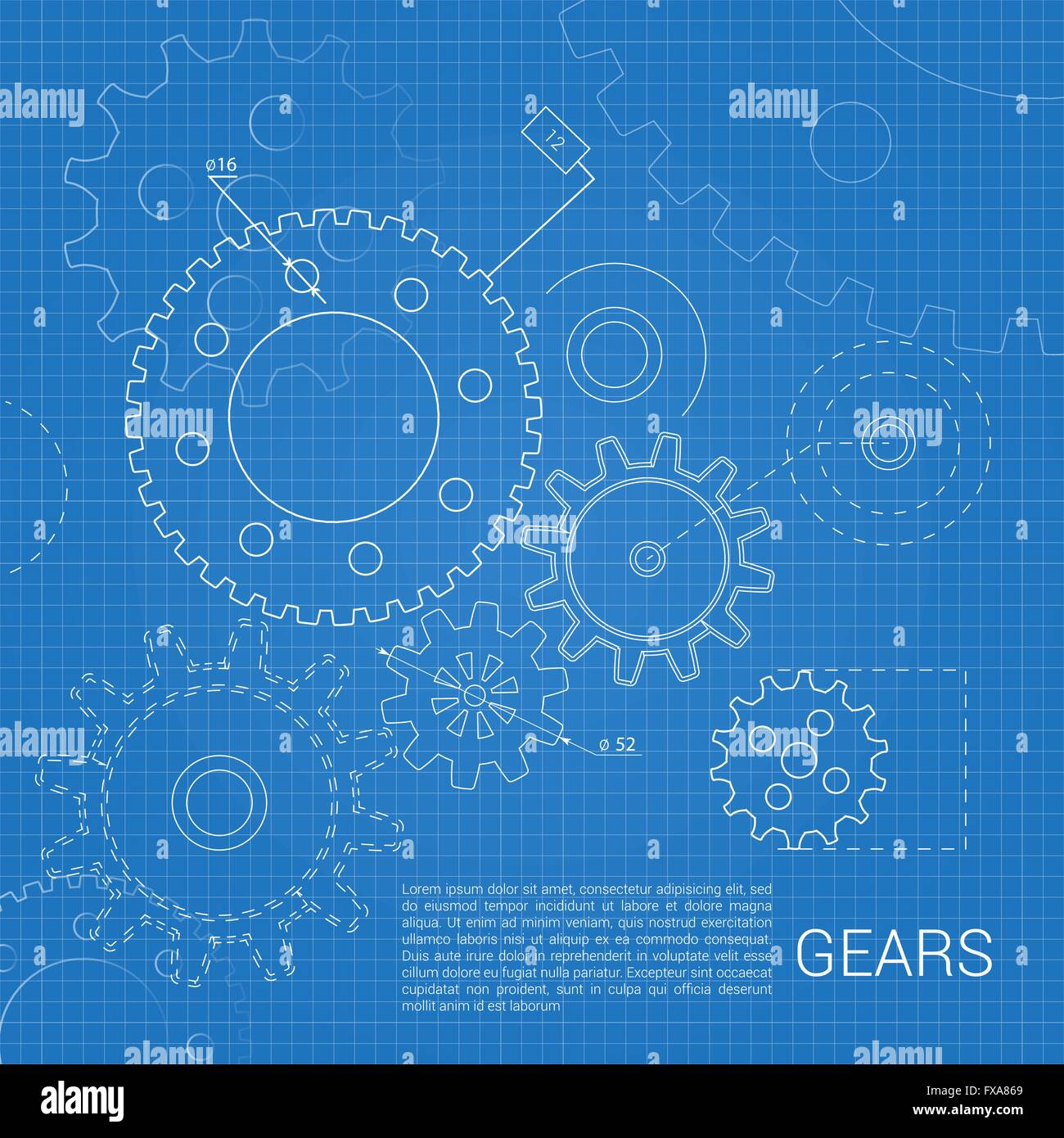 Gears drawing background Stock Vector Image & Art Alamy