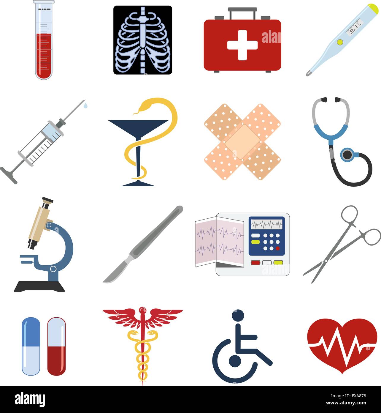 First aid medical icons hi-res stock photography and images - Alamy