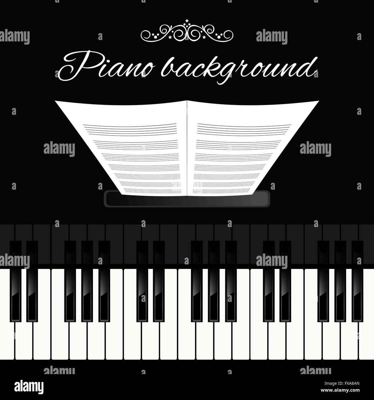 Piano keyboard background Stock Vector Image & Art Alamy