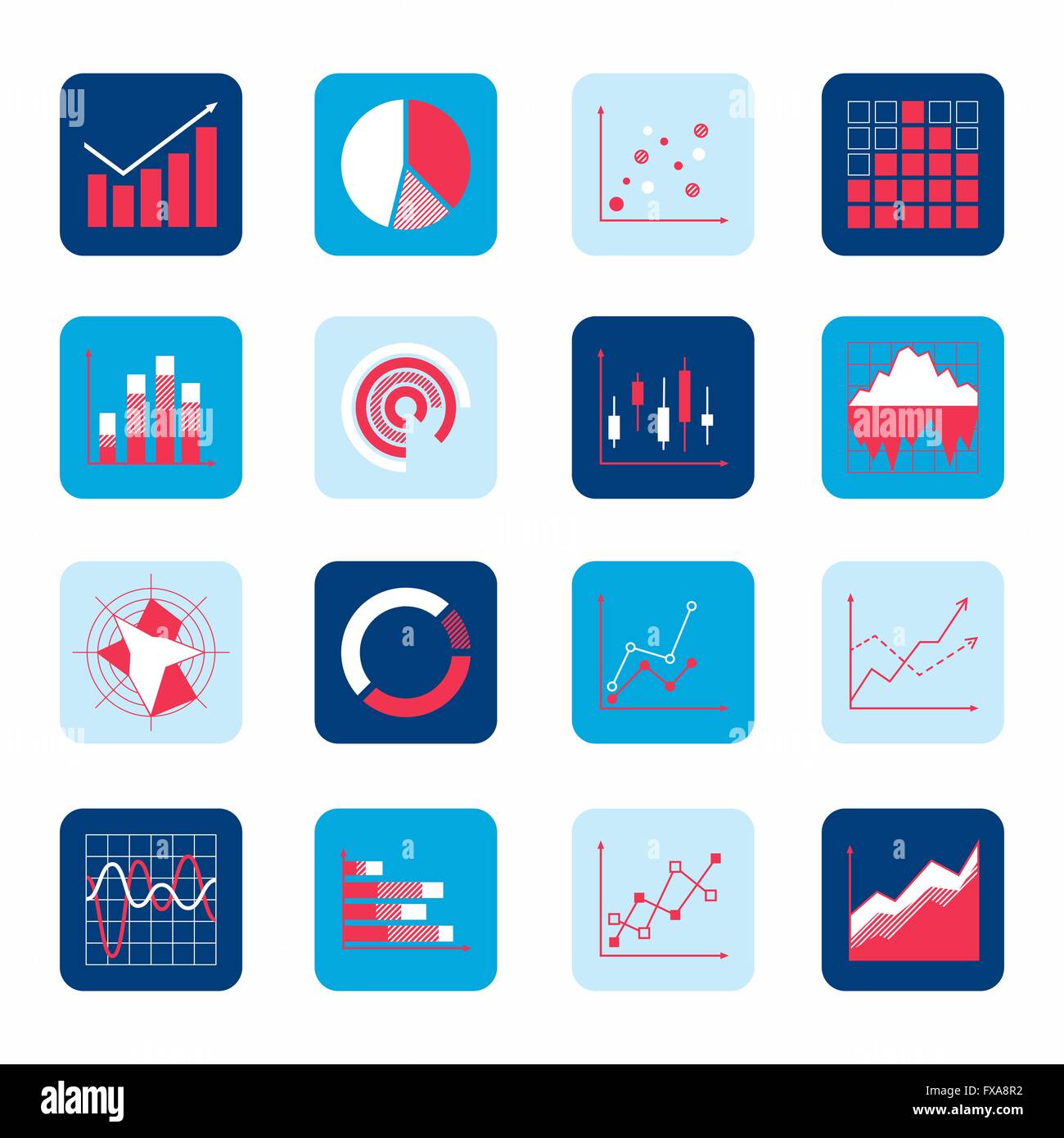 Business chart icons Stock Vector Image & Art - Alamy