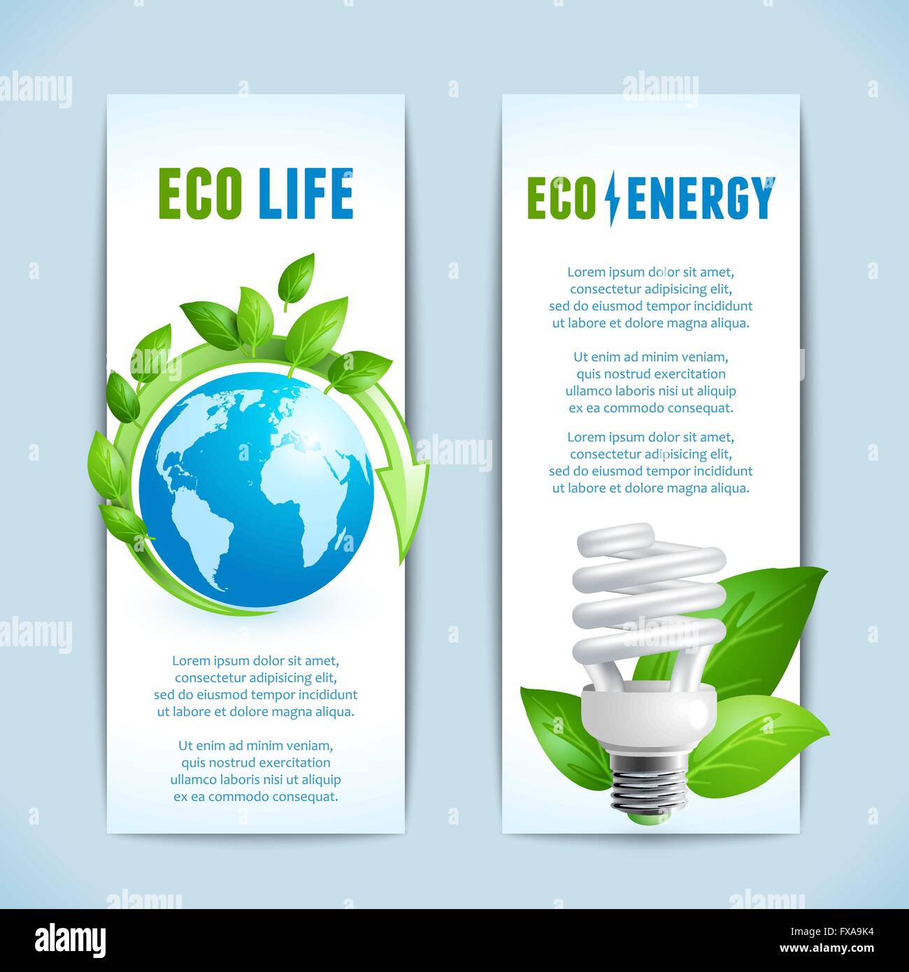 Ecology green energy banners Stock Vector Images - Alamy