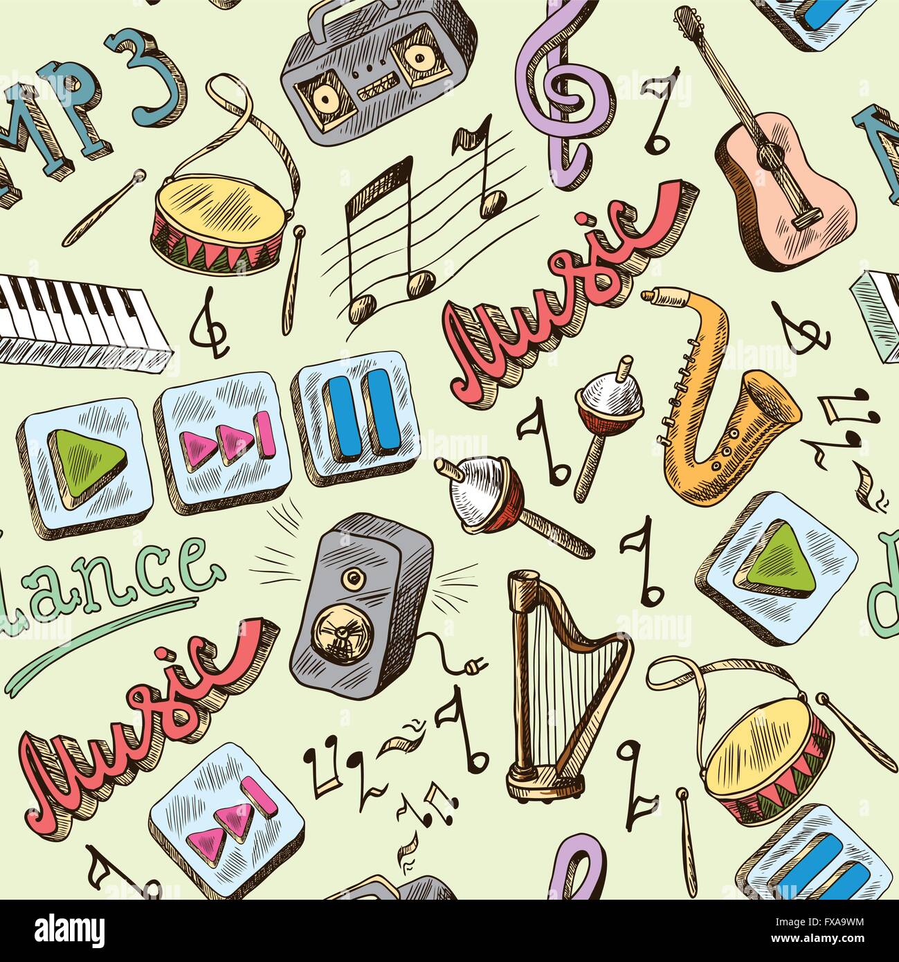 Music mp3 flower Stock Vector Images - Alamy