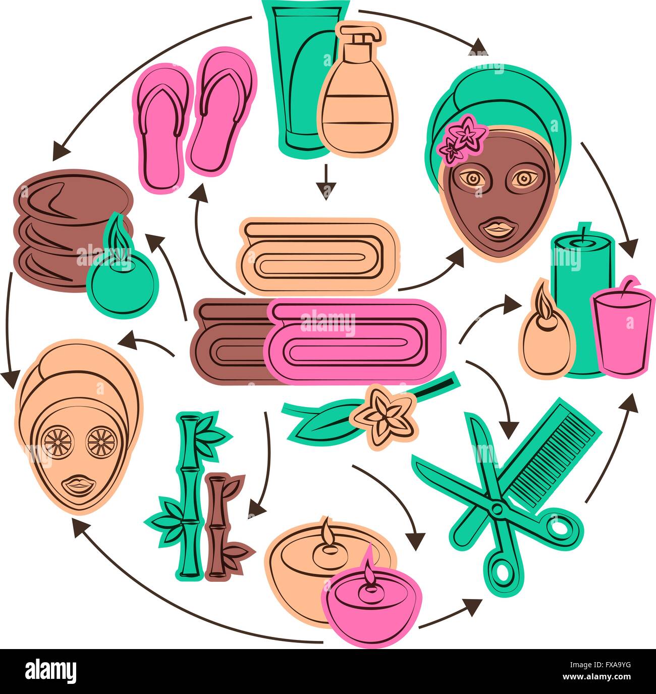 Spa icons concept Stock Vector Image & Art - Alamy