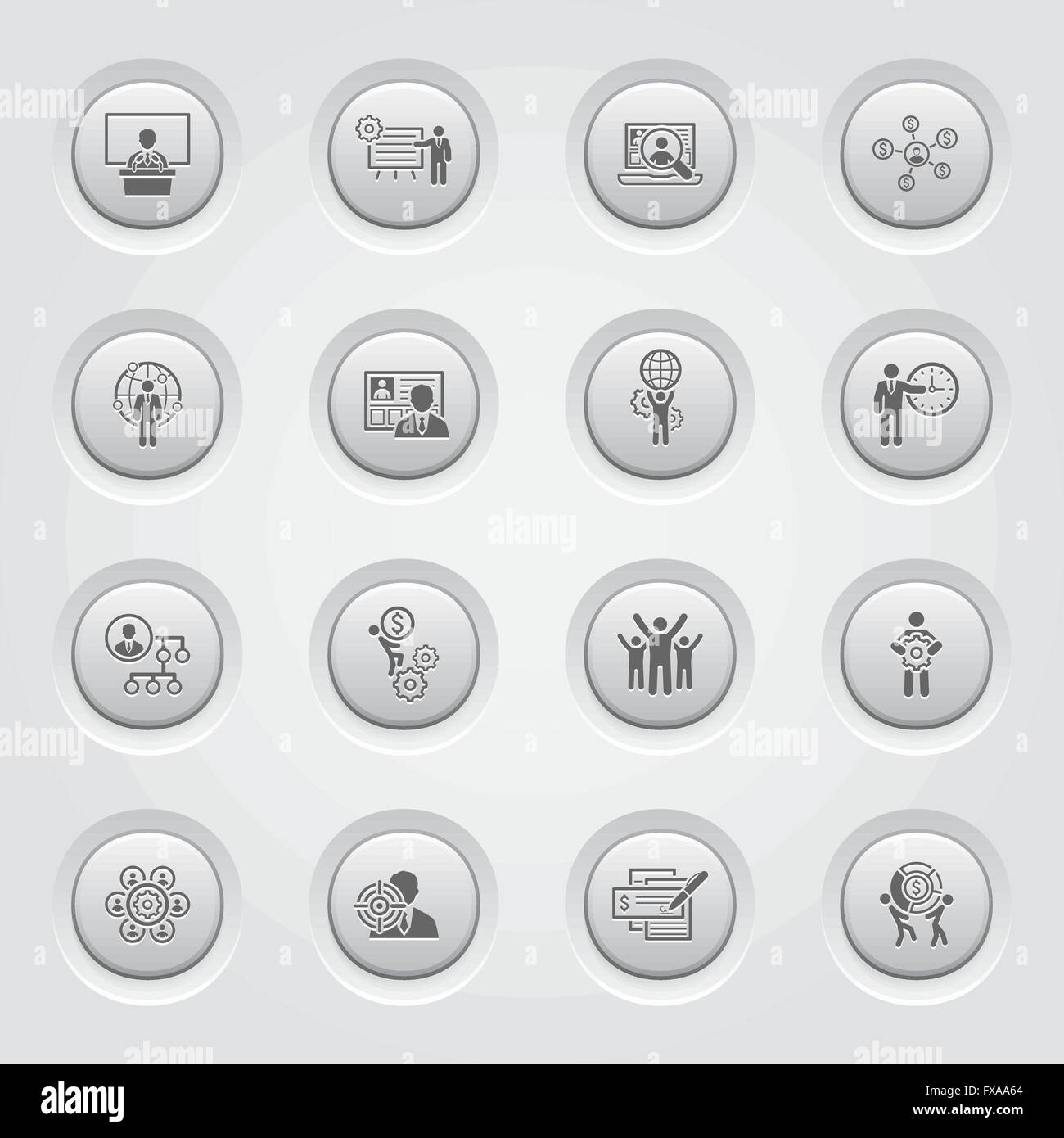 Flat Design Business Icons Set Stock Vector Image & Art - Alamy