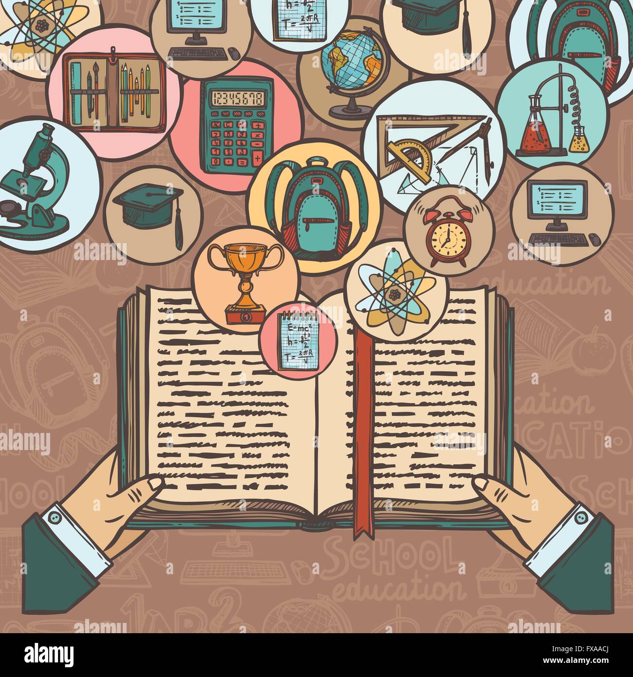 Book and education sketch icons Stock Vector Image & Art - Alamy