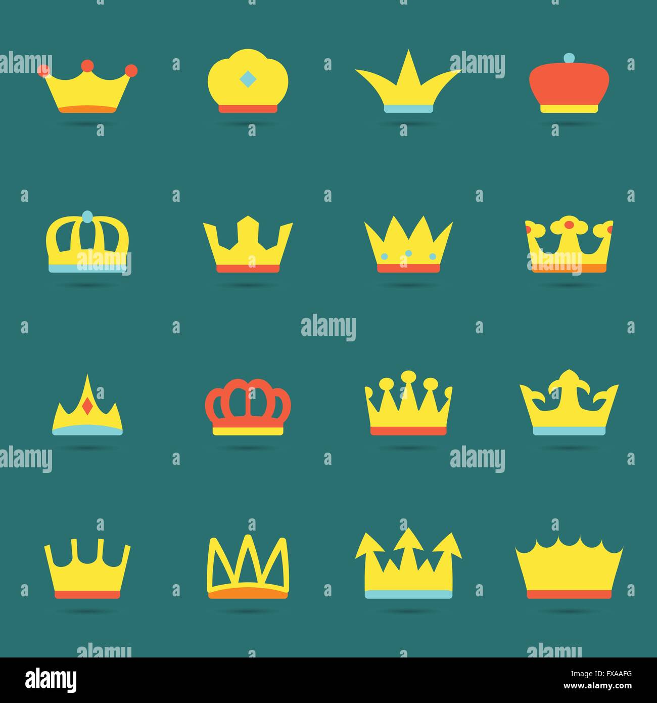 Crown icon set Stock Vector Image & Art - Alamy