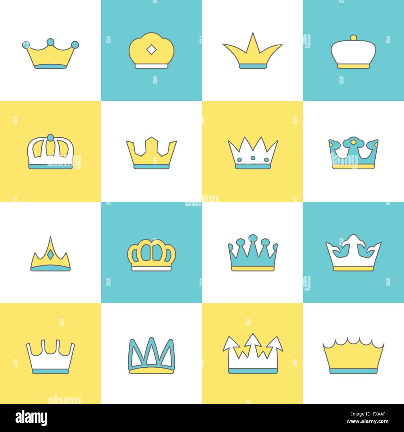 Crown icon set Stock Vector Image & Art - Alamy