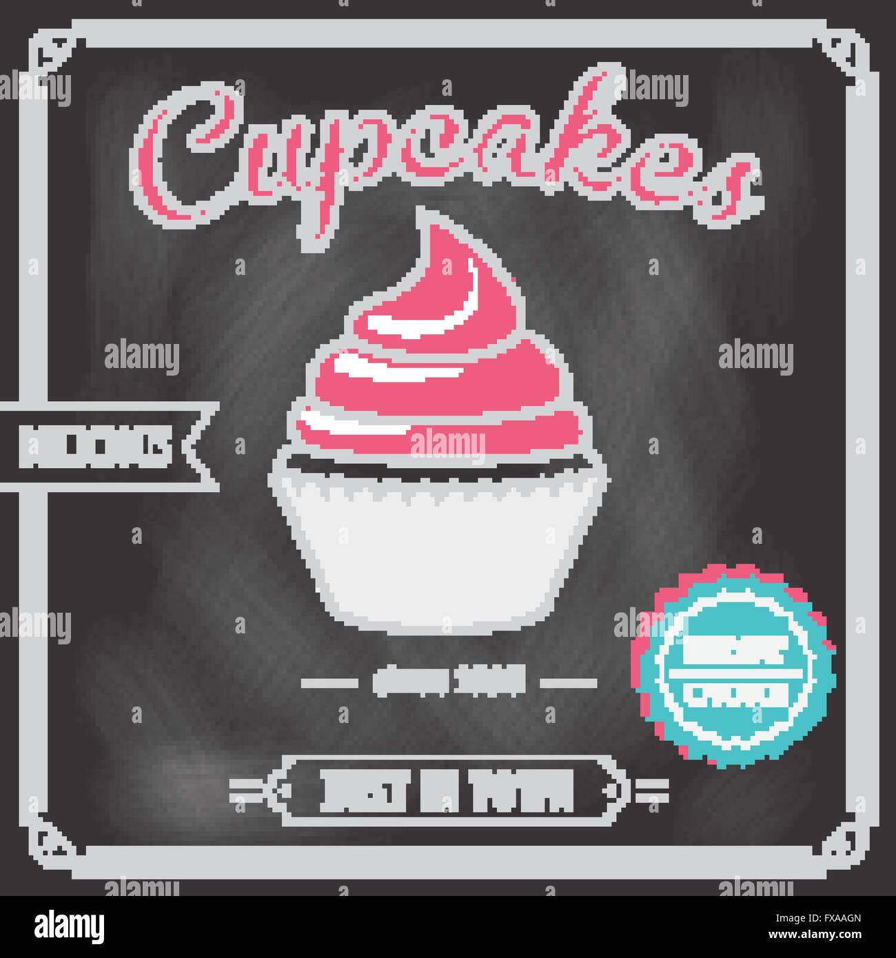 Cupcake chalkboard poster Stock Vector Image &amp; Art - Alamy