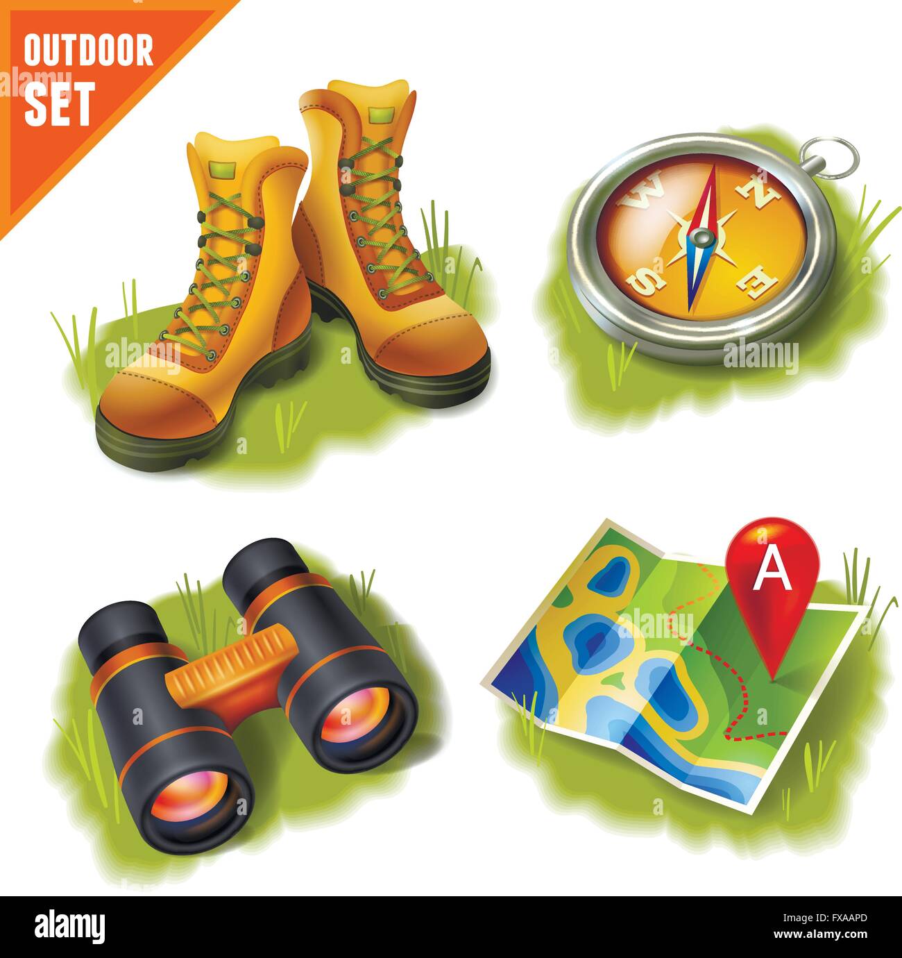 Camping icons set Stock Vector Image & Art - Alamy