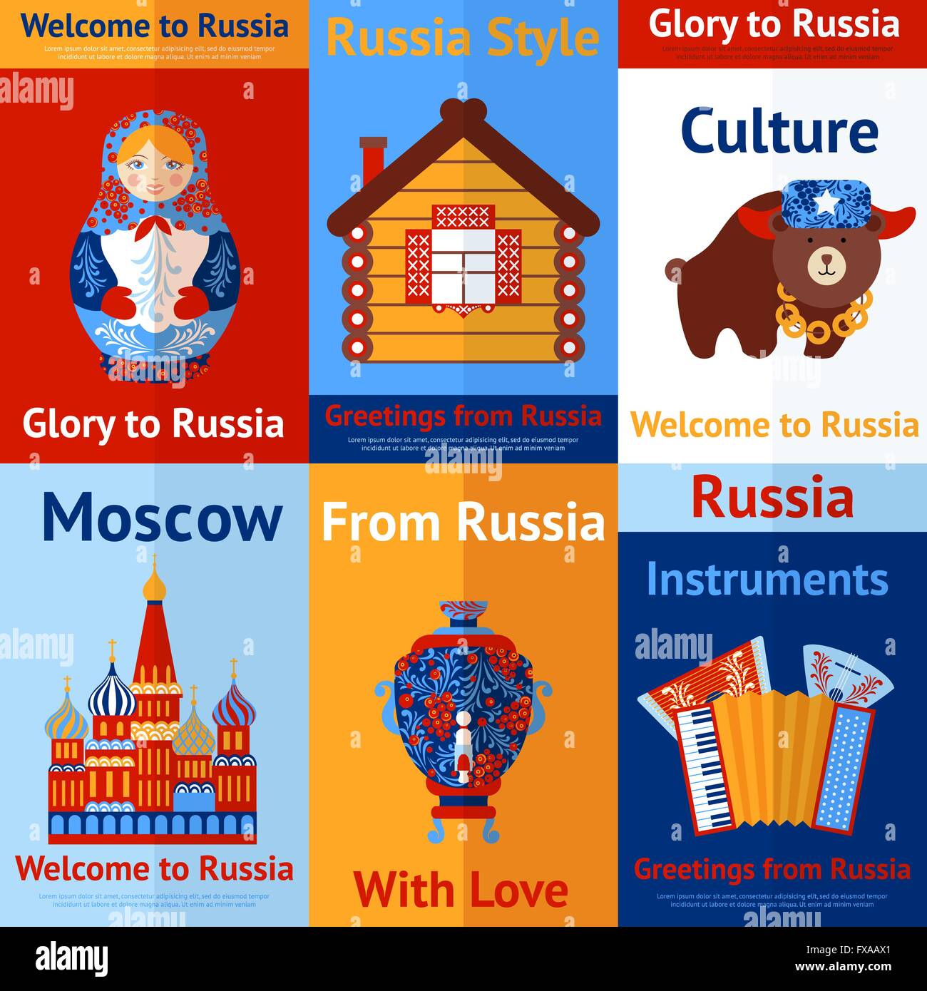 Russia travel retro poster Stock Vector Image & Art - Alamy