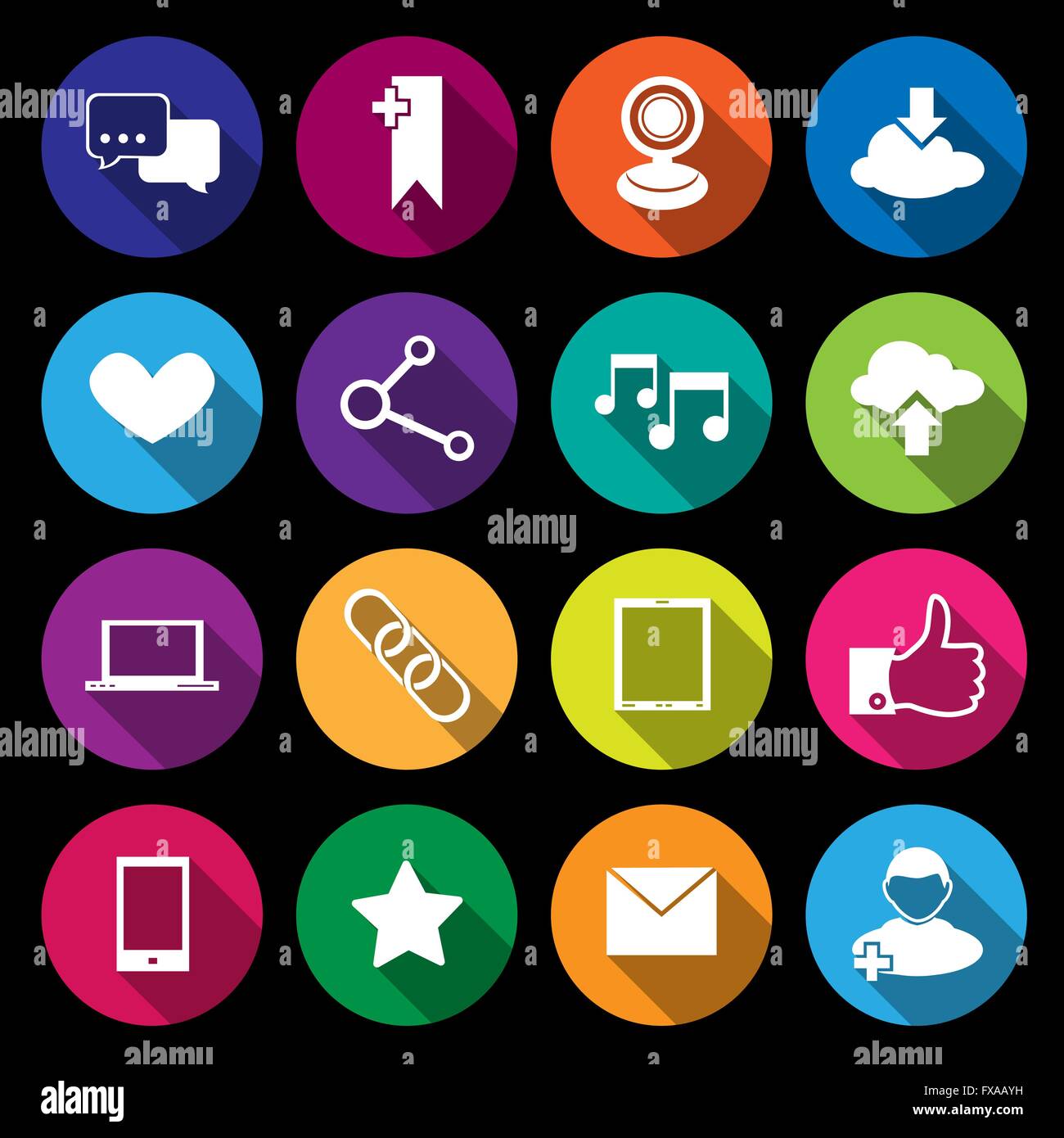 Social Media Icons Stock Vector Image & Art - Alamy