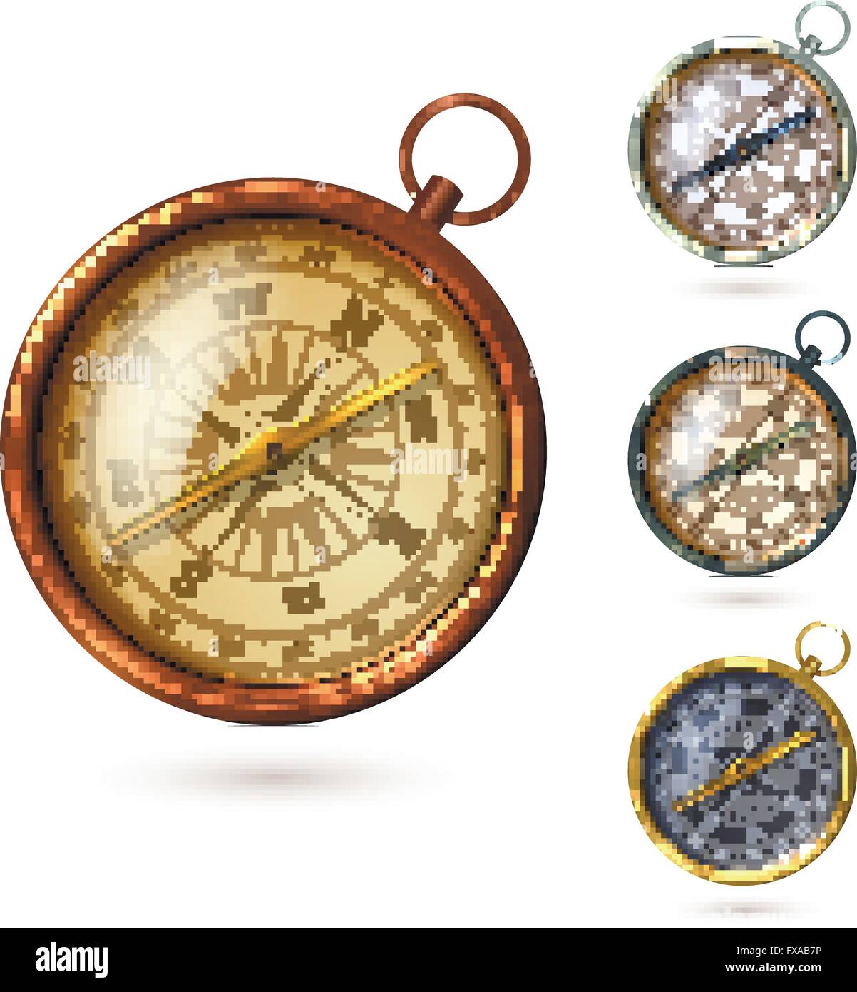 Antique compass set Stock Vector Image & Art Alamy