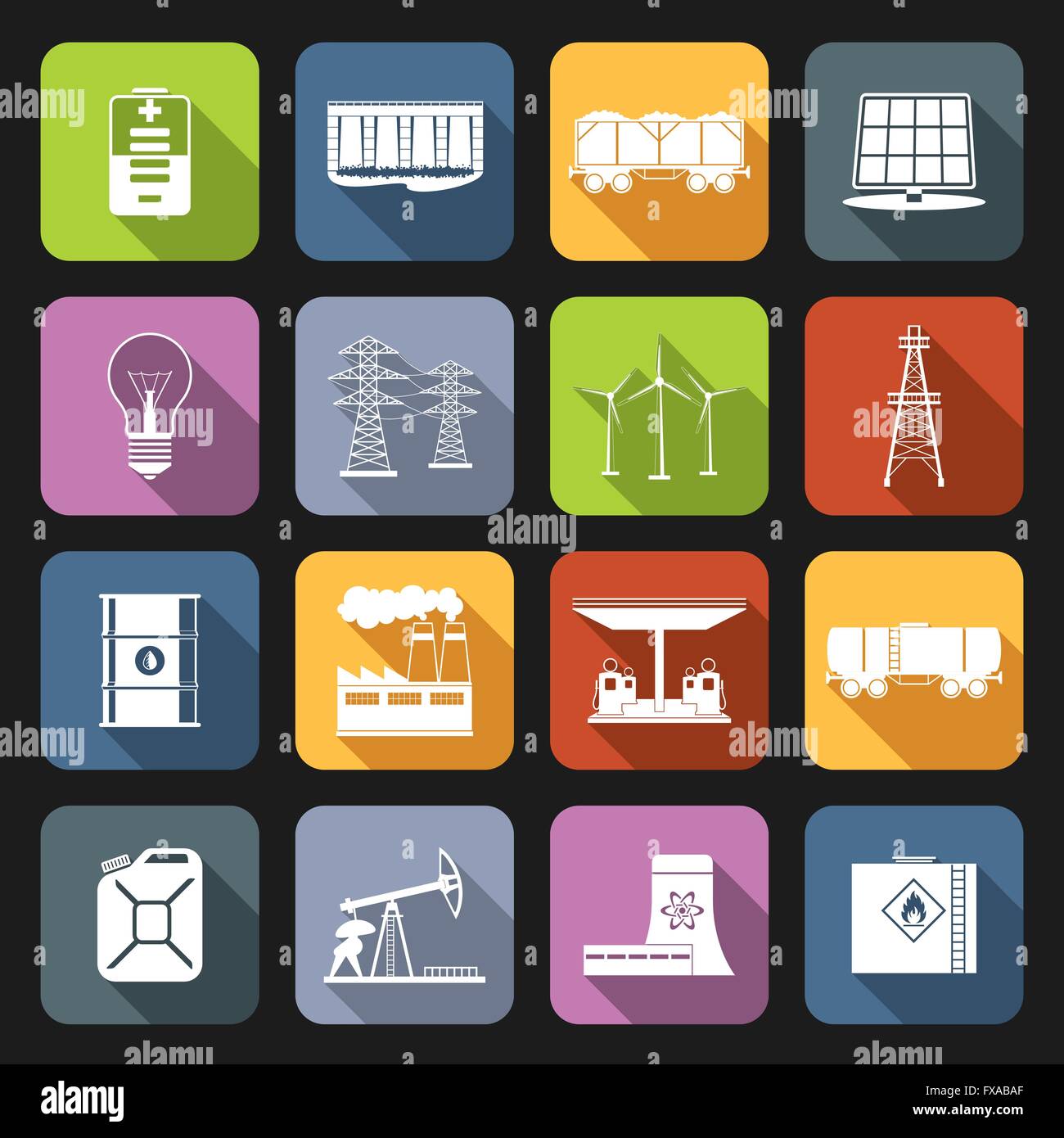 Atomic energy icons set Stock Vector Images - Alamy