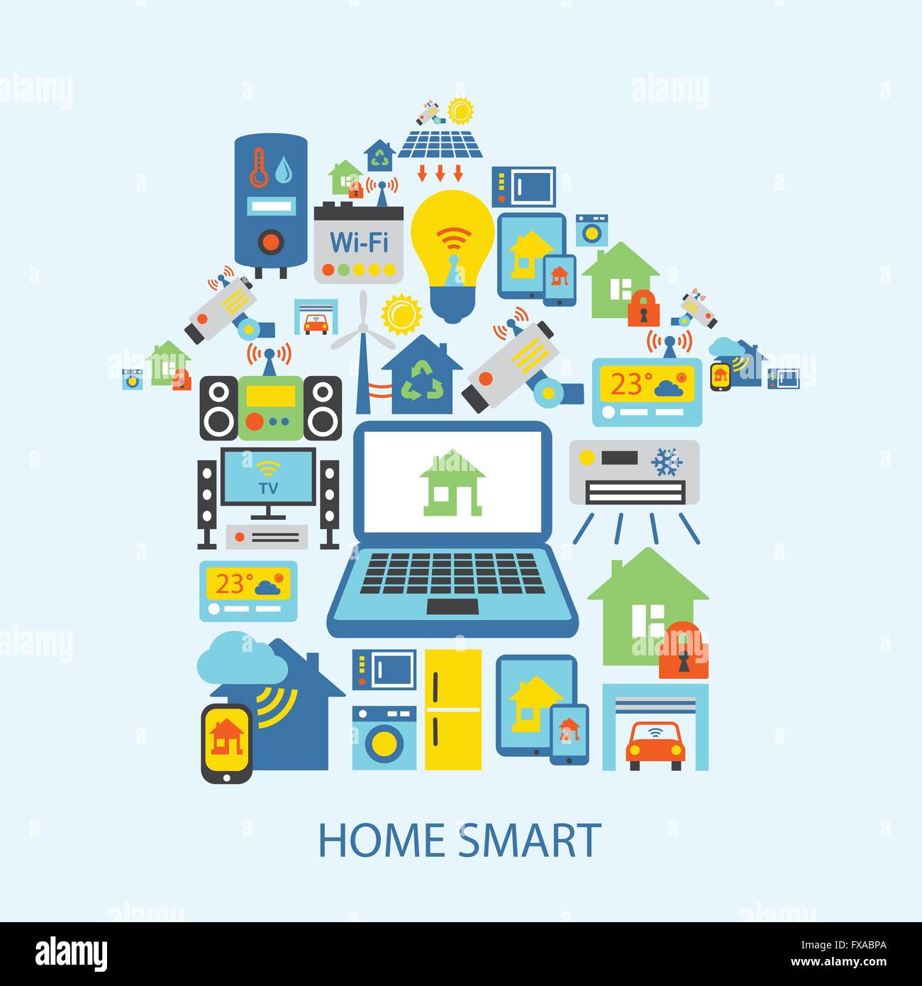 Smart home icons set Stock Vector Image & Art - Alamy