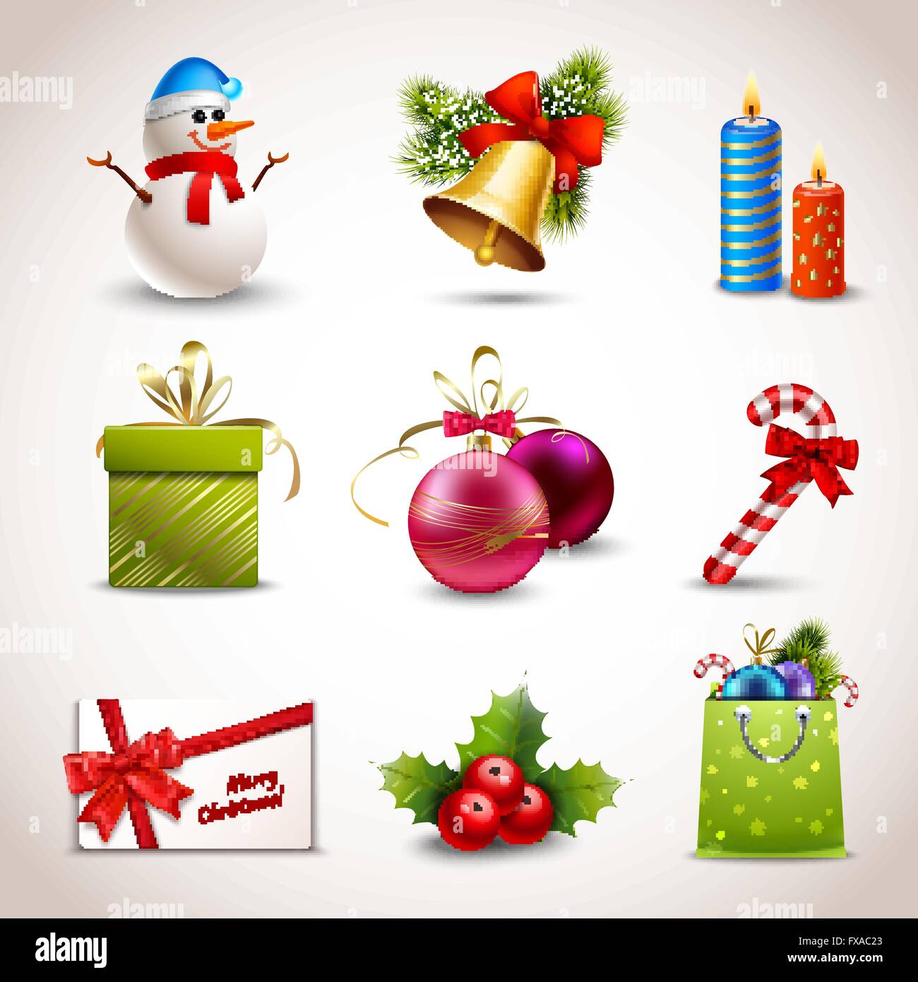 Christmas icons set Stock Vector Image & Art - Alamy