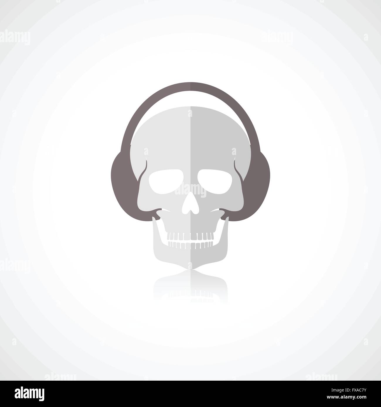 Skull with headphones icon Stock Vector Image & Art Alamy