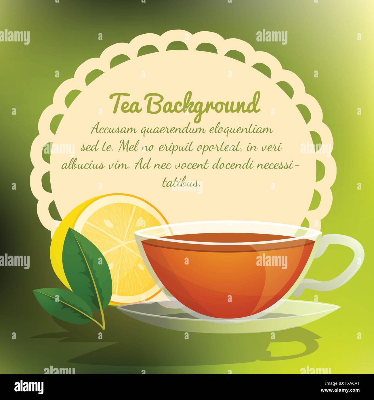 Tea cup background Stock Vector Image & Art Alamy