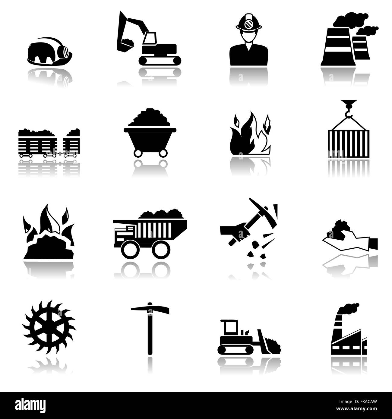 Coal Industry Icons Stock Vector Image & Art - Alamy