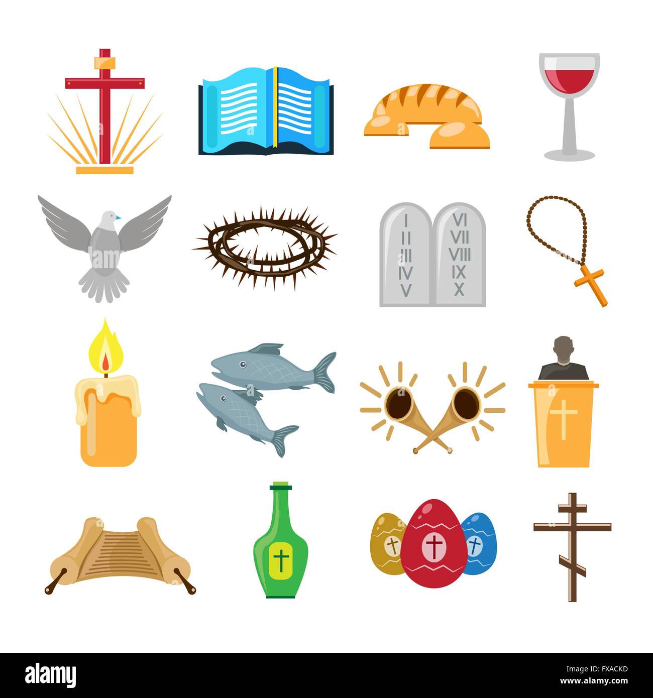 Christianity icons set Stock Vector Image & Art - Alamy