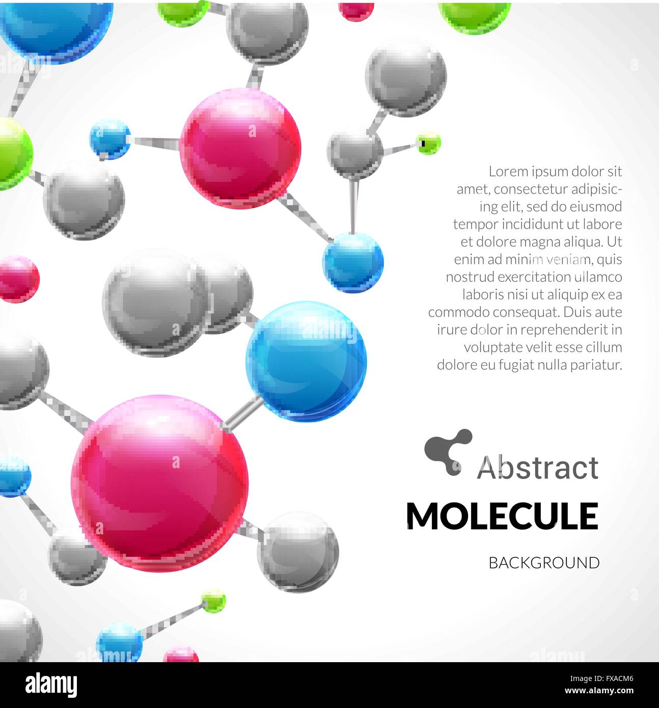 Abstract molecule 3d background Stock Vector Image & Art - Alamy