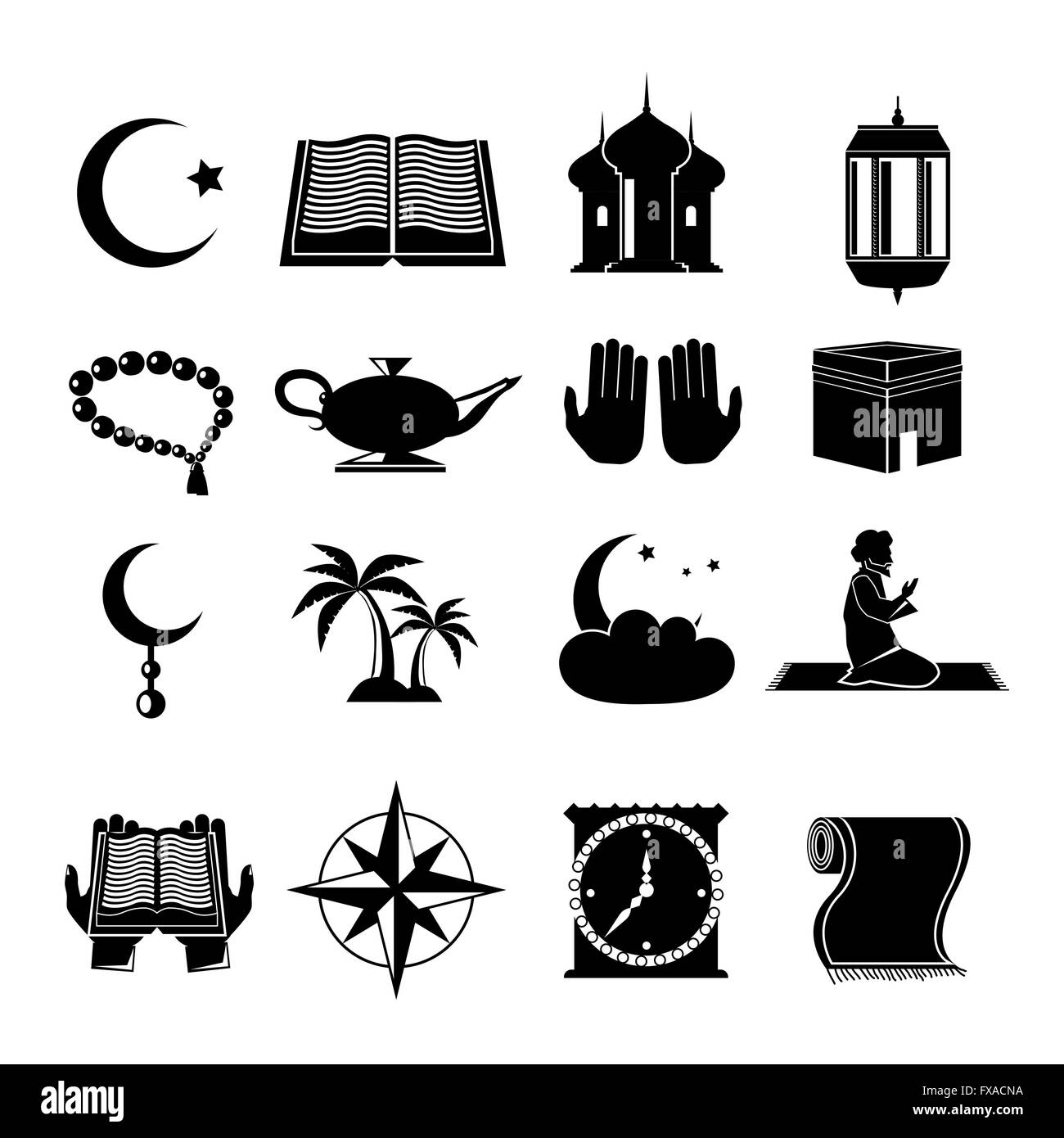 Muslim praying kaaba Black and White Stock Photos & Images - Alamy