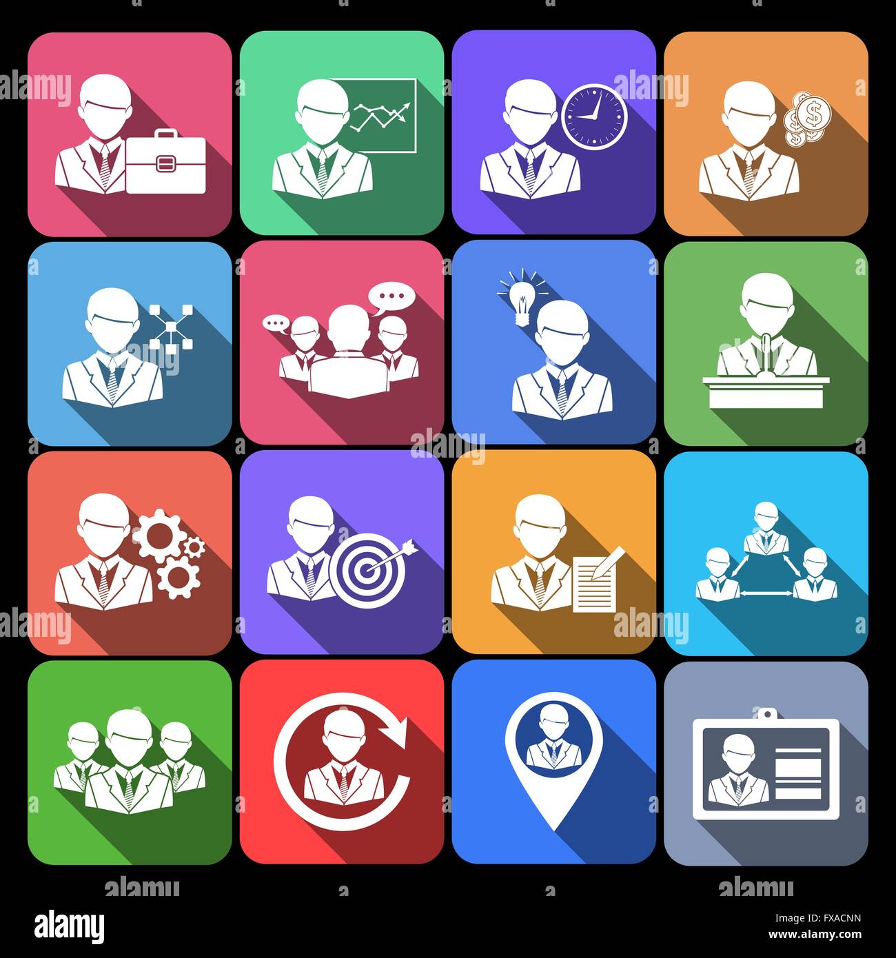 Business and Management Icons Stock Vector Image & Art - Alamy