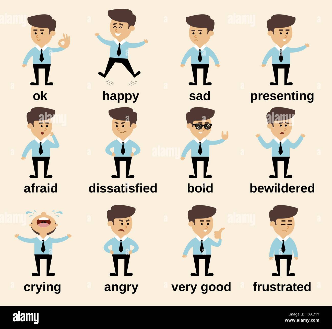 Businessman emotions set Stock Vector Image & Art - Alamy