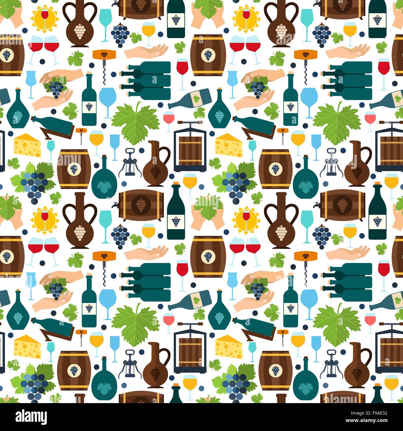 Wine seamless pattern Stock Vector Image & Art - Alamy