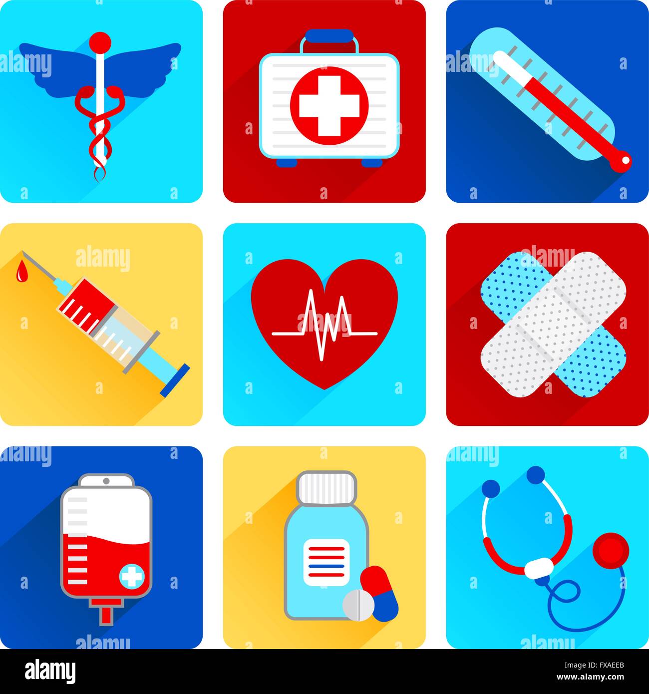 Medical flat icons set Stock Vector Image & Art - Alamy