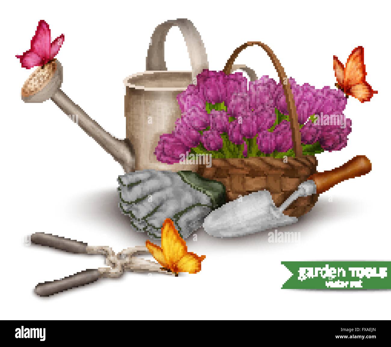 Garden tools background Stock Vector Image & Art - Alamy