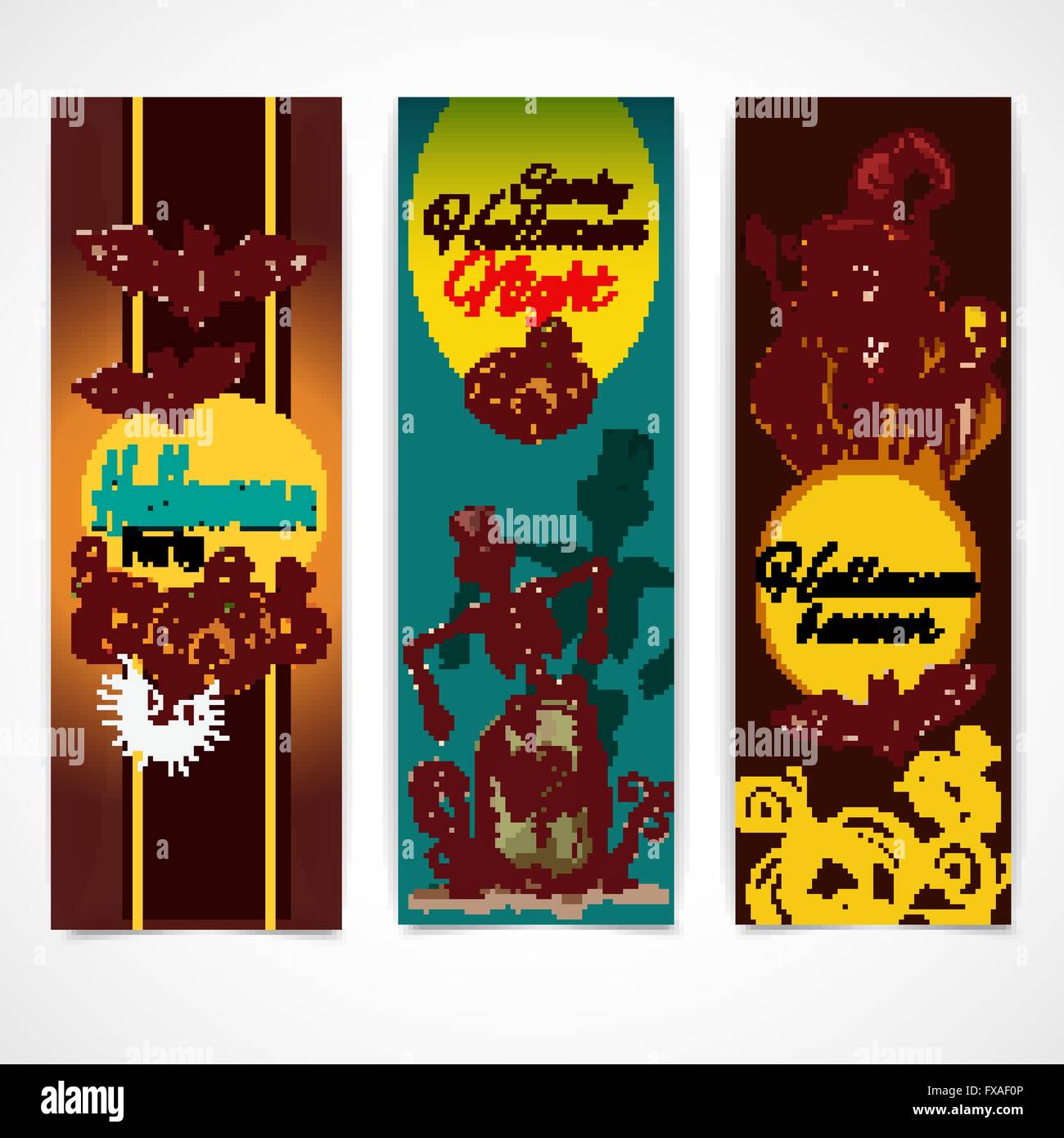 Halloween colored banners vertical Stock Vector Image & Art - Alamy