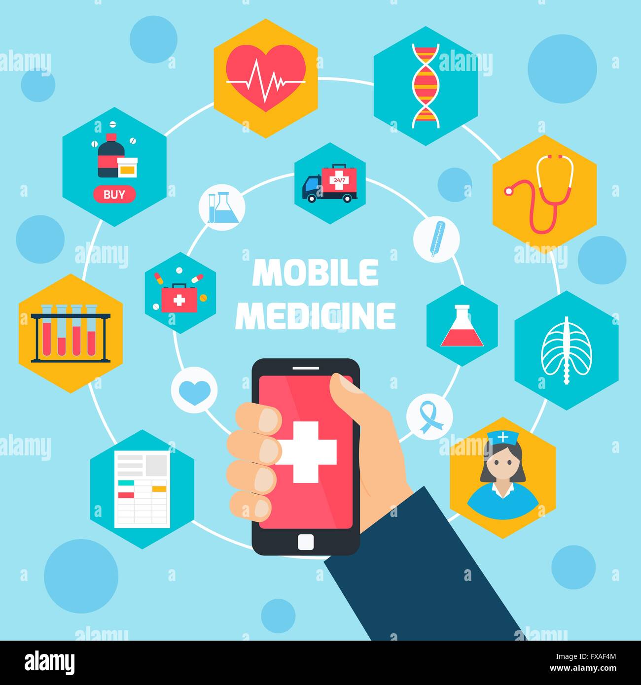 Mobile health concept Stock Vector Image & Art - Alamy