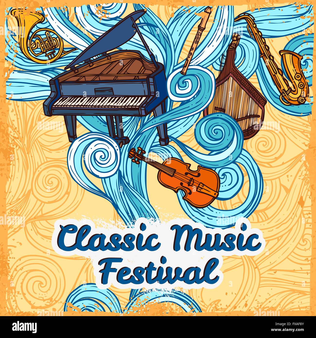 Music festival poster Stock Vector