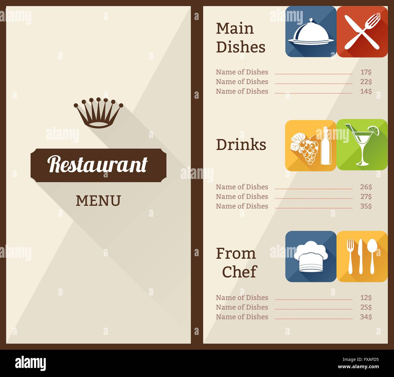 Restaurant menu template Stock Vector Image & Art - Alamy