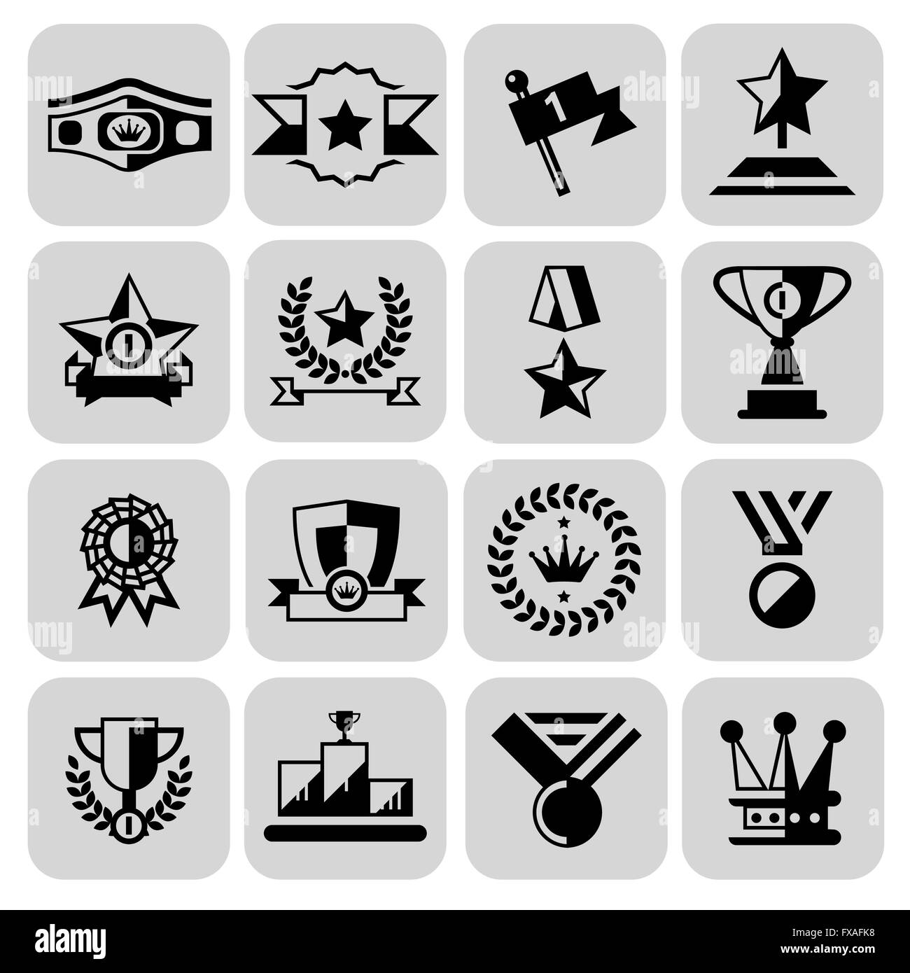 Award icons set black Stock Vector Image & Art - Alamy