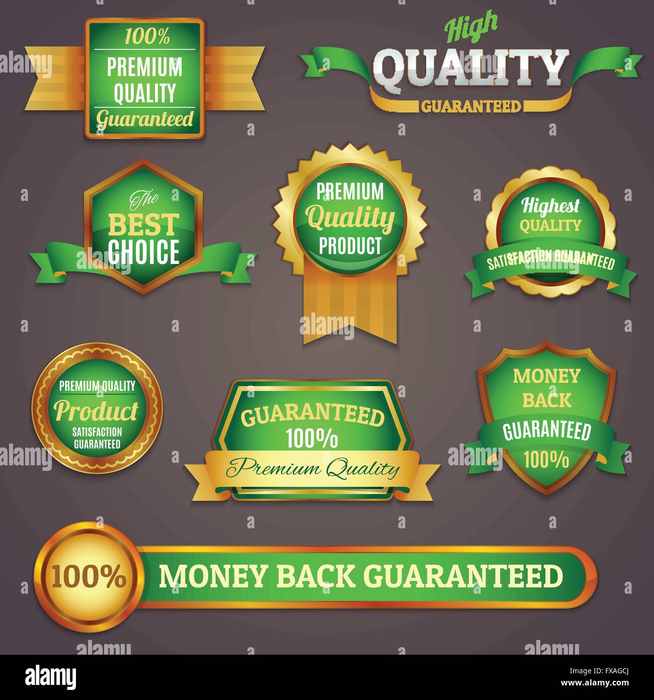 Colored quality labels set Stock Vector Image & Art Alamy