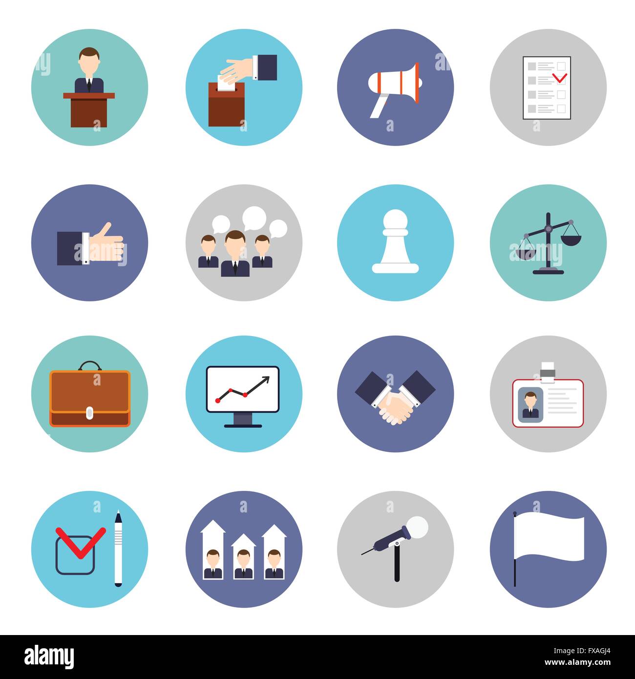 Elections icons flat set Stock Vector Image & Art - Alamy