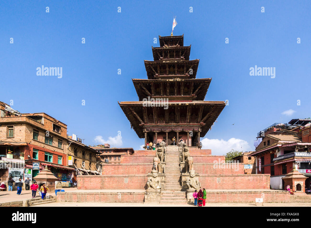 The Nyatapola Temple, Bhaktapur, Kathmandu, Nepal Stock Photo