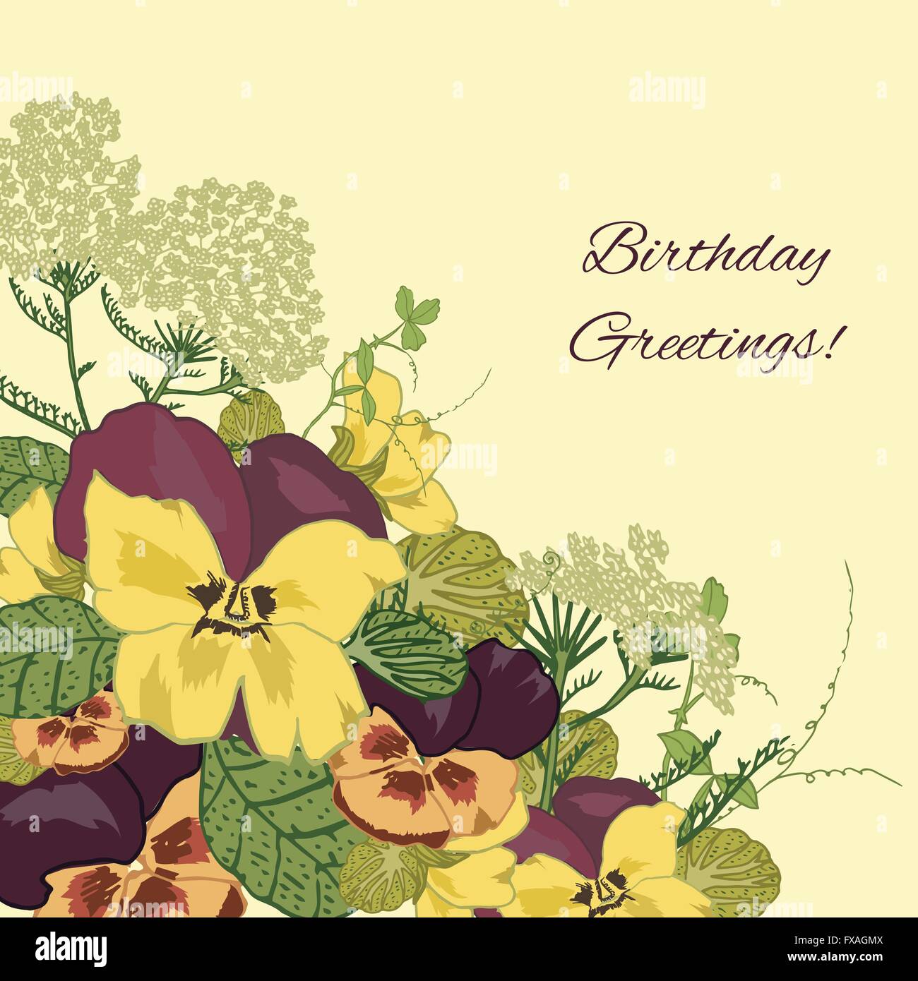 Vintage flowers background Stock Vector Image & Art - Alamy
