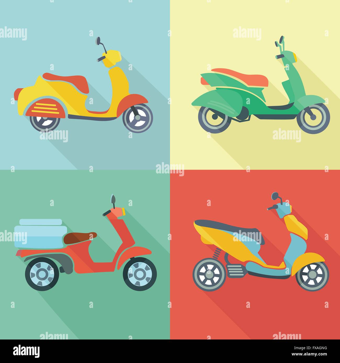 Decorative motor scooter Stock Vector Images - Alamy