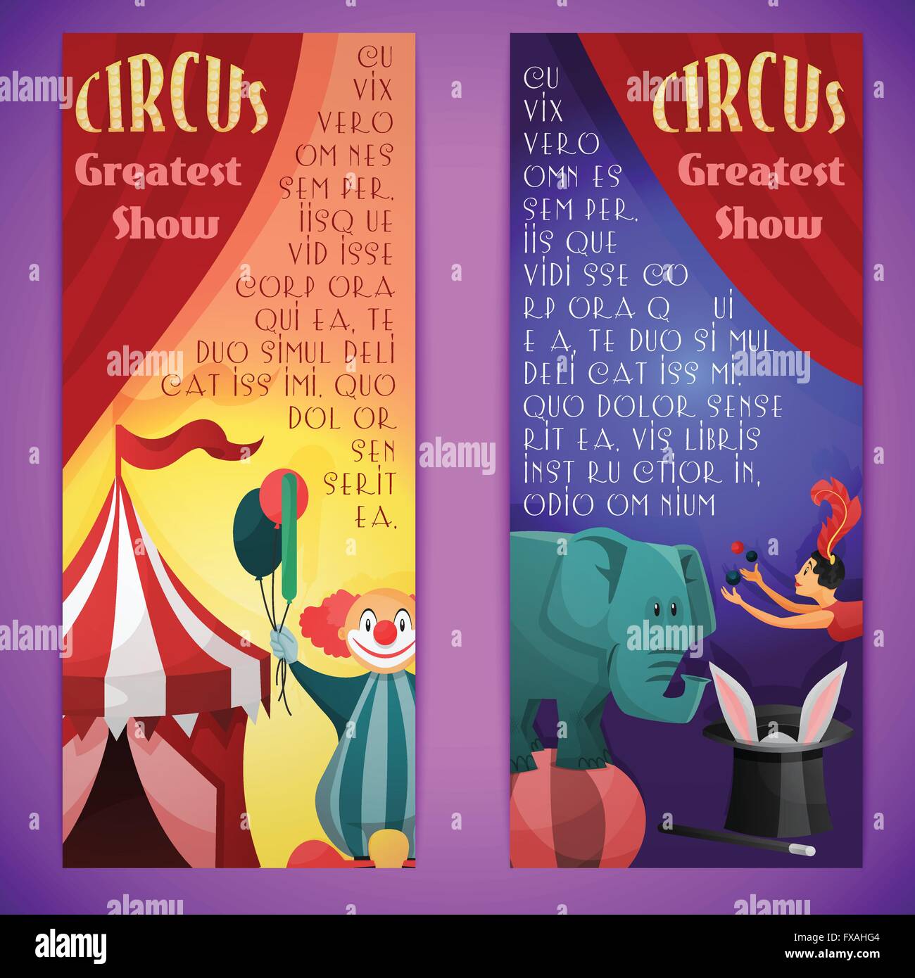 Circus banner vertical Stock Vector Image & Art - Alamy