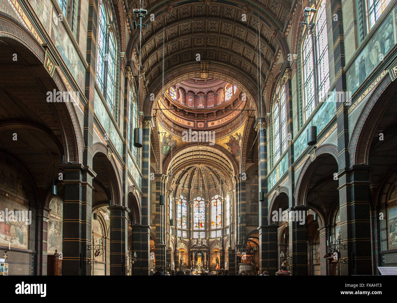 Basiliek van de Heilige Nicolaas, Basilica of St. Nicholas, Amsterdam, The Netherlands Stock Photo