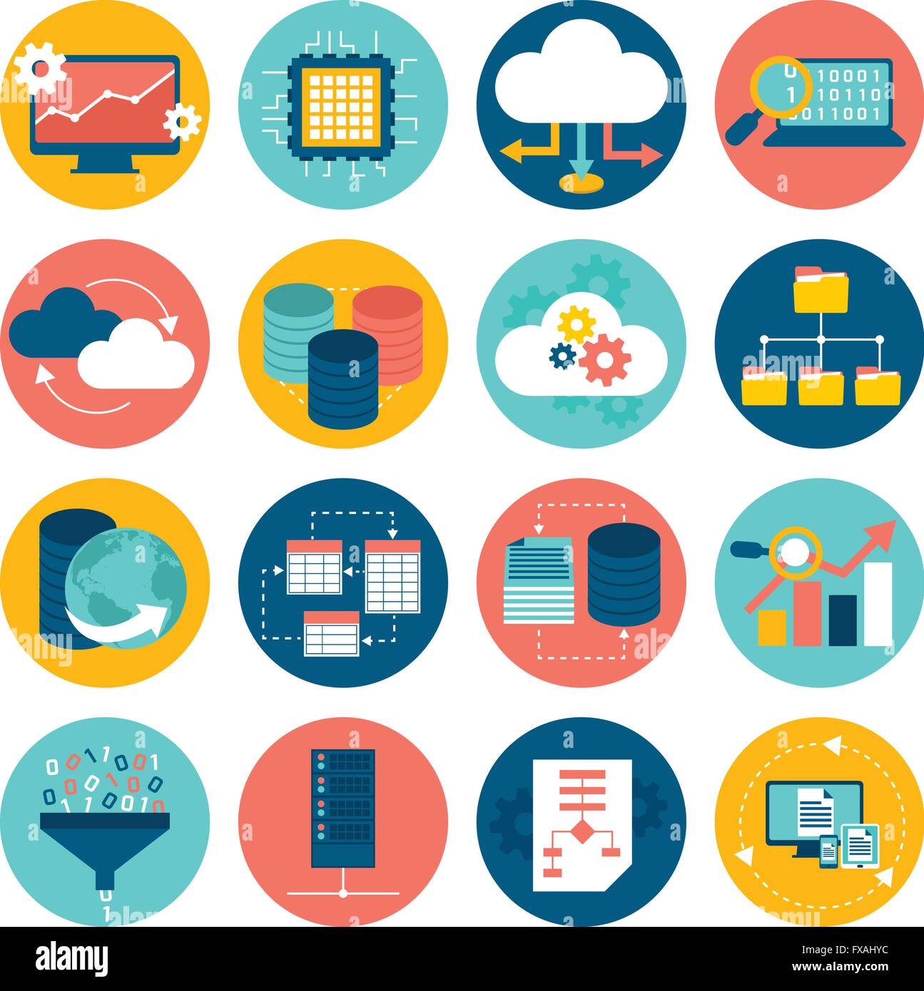 Data analysis icons Stock Vector Image & Art - Alamy
