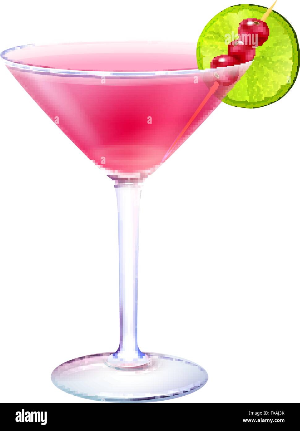 Cosmopolitan cocktail realistic Stock Vector Image & Art - Alamy