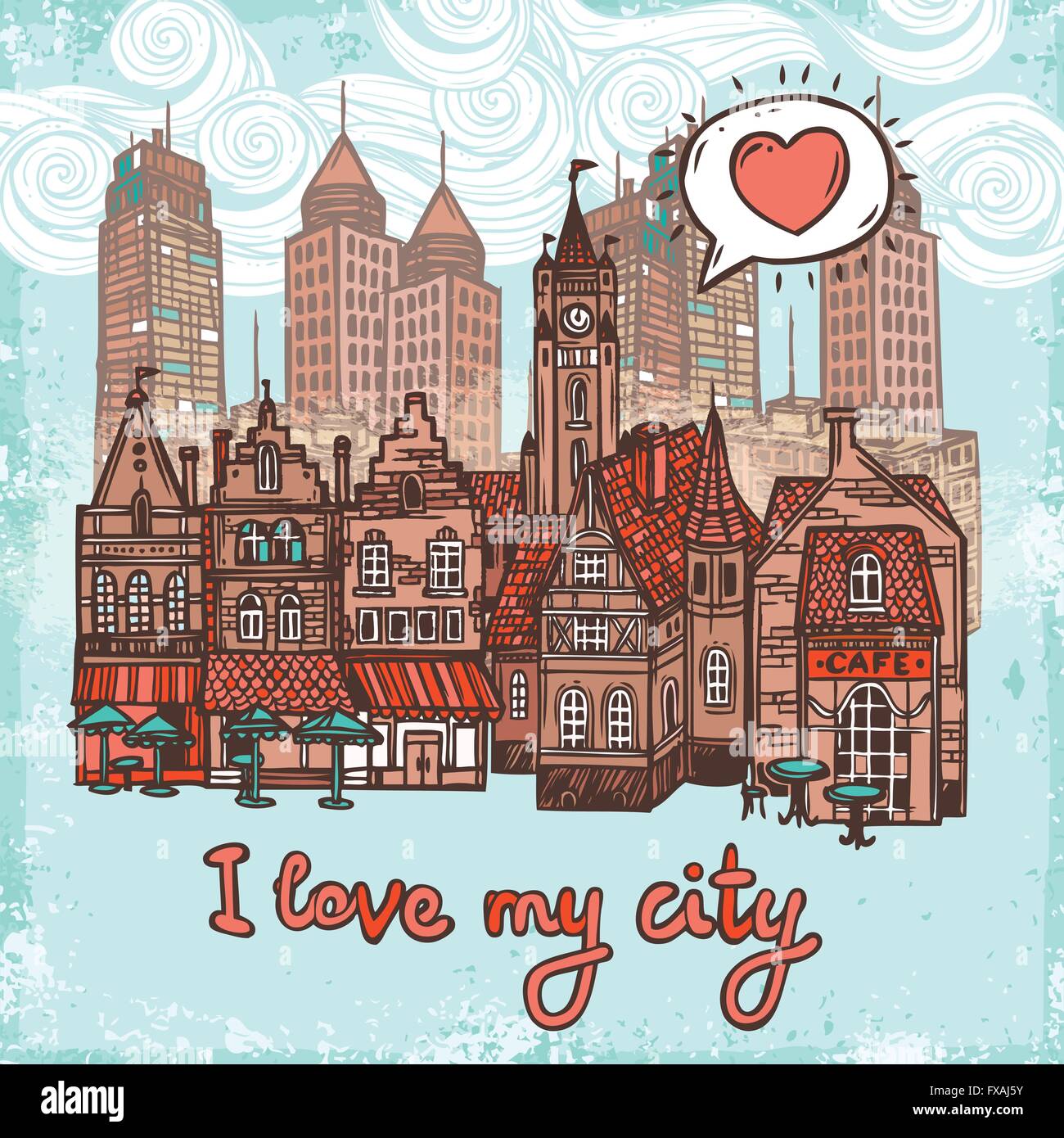 Sketch city background Stock Vector Image & Art - Alamy