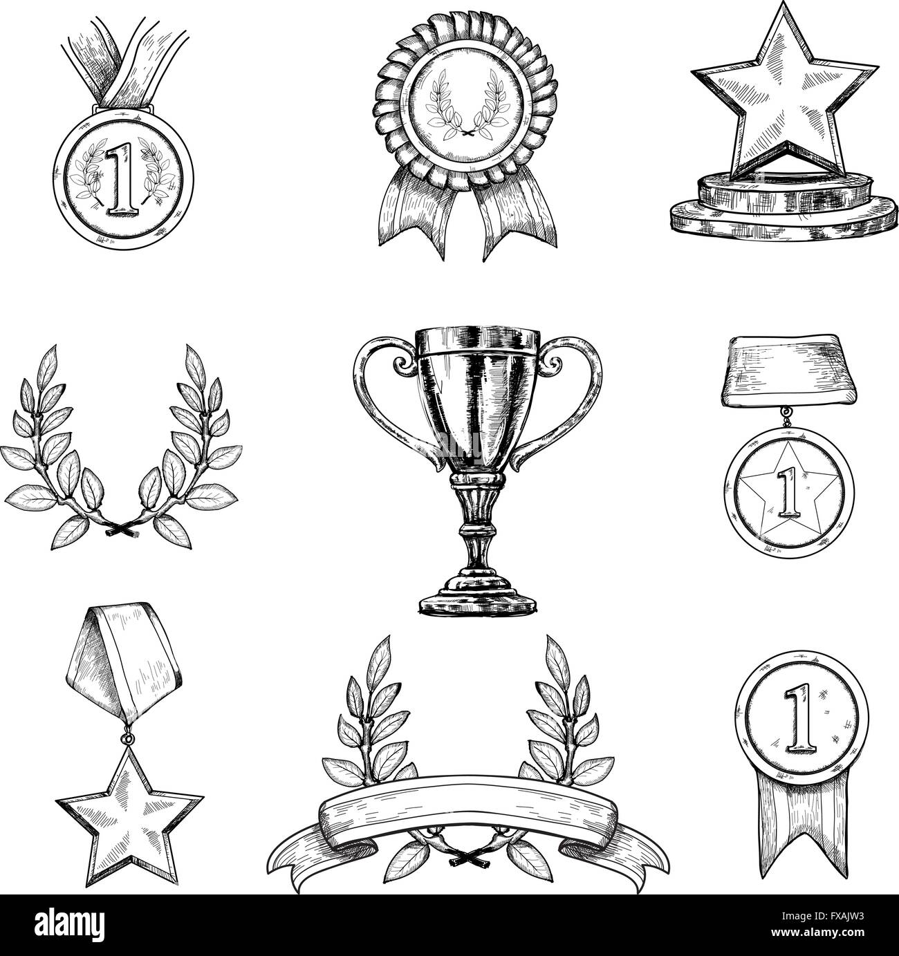 Award icons set Stock Vector Image & Art - Alamy