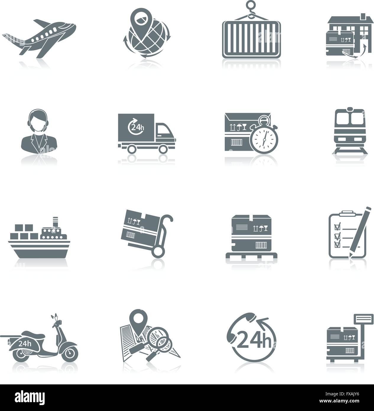 Logistic icons set Stock Vector Image & Art - Alamy