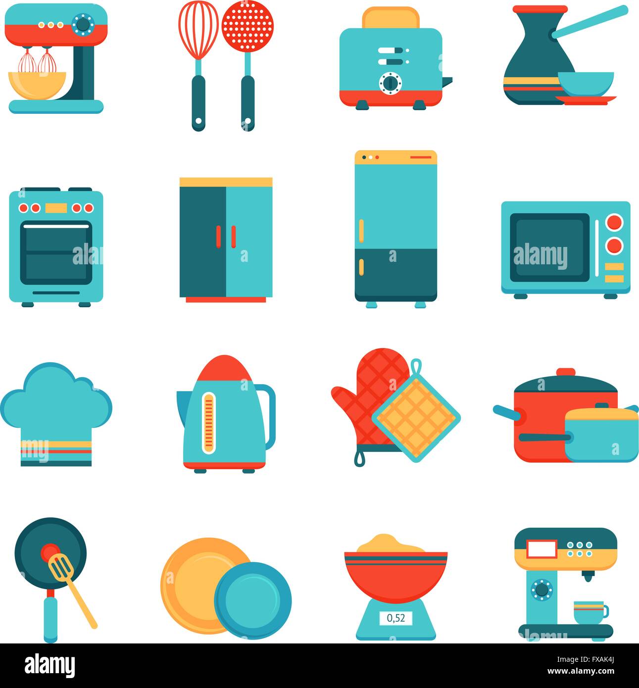 Kitchen appliances icons set Stock Vector Image & Art - Alamy
