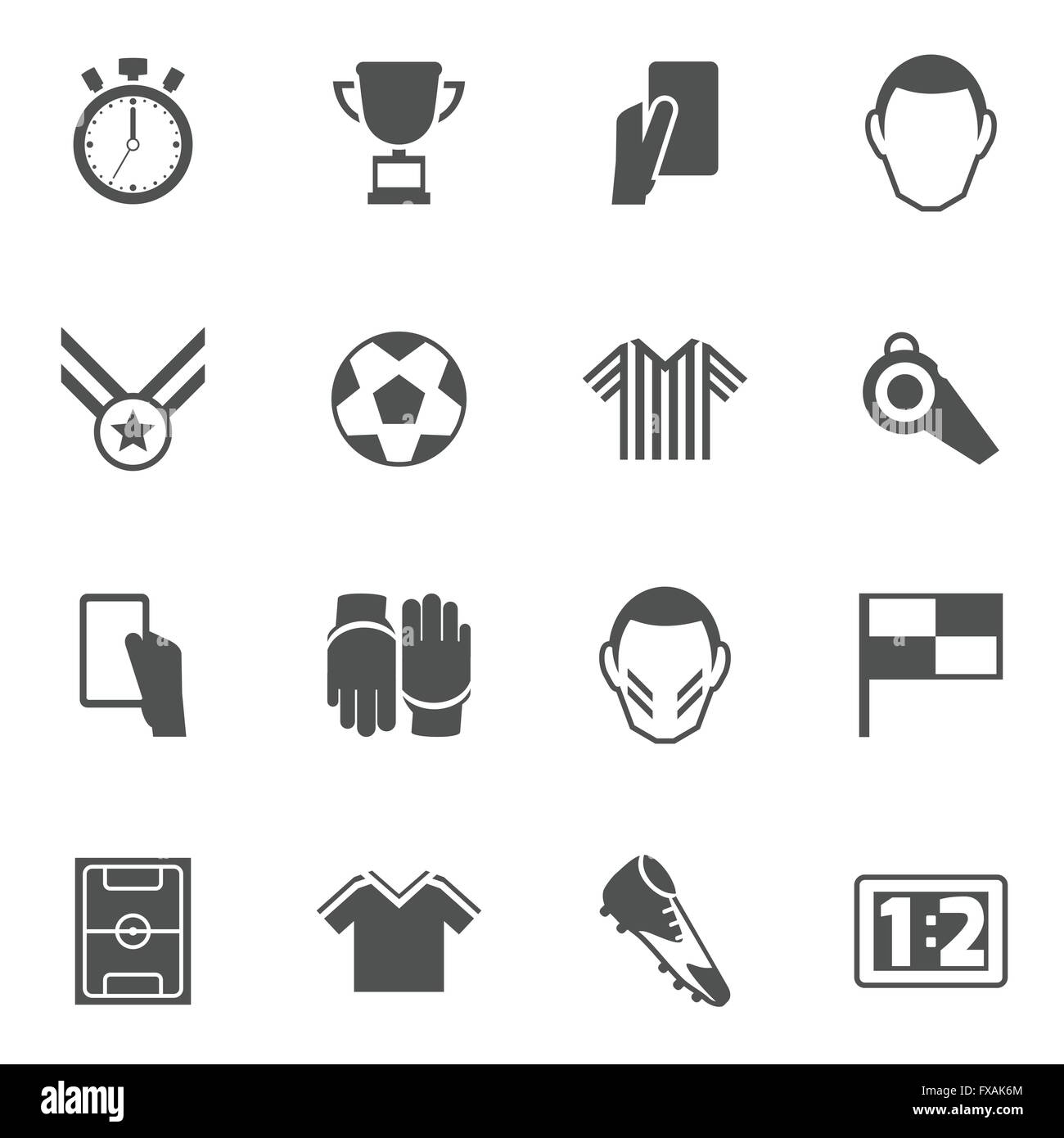 Soccer icons black Stock Vector Image & Art Alamy