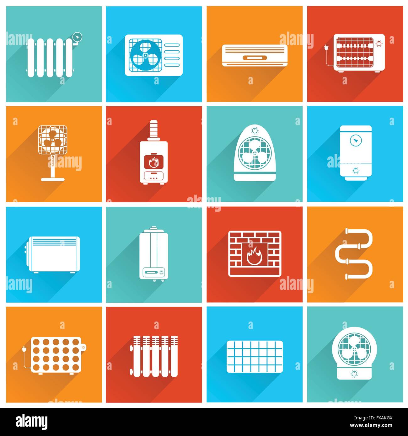 Heating and cooling white Stock Vector Image & Art Alamy